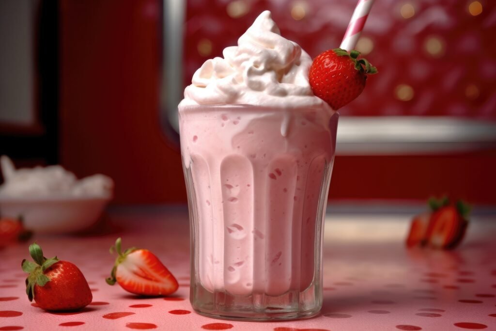 milk shake de morango