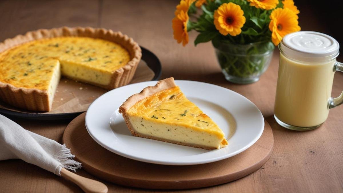Servindo e Apreciando Sua Quiche de Queijo Simples