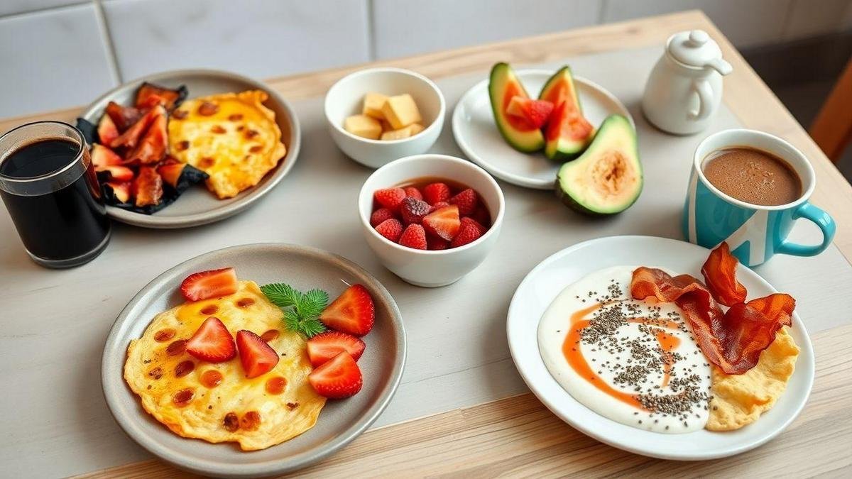 Opções de Café da Manhã Low Carb Deliciosas Opções de Café da Manhã Low Carb Deliciosas