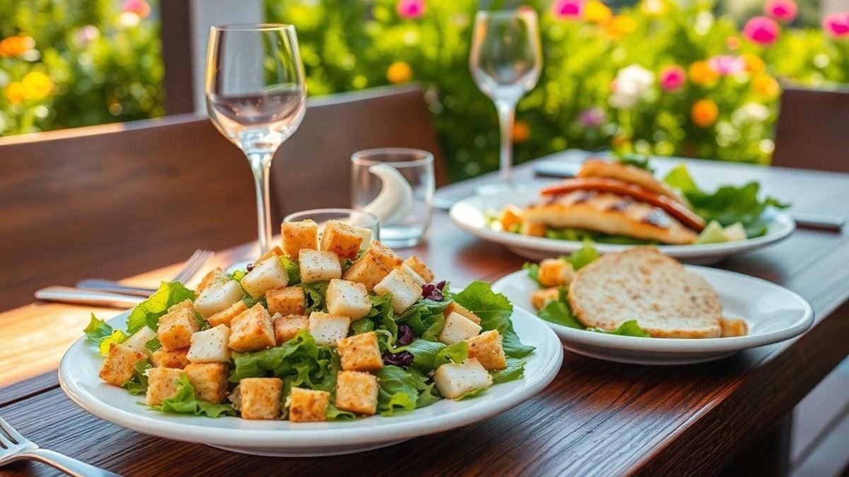 Dicas para servir a salada Caesar Dicas para servir a salada Caesar