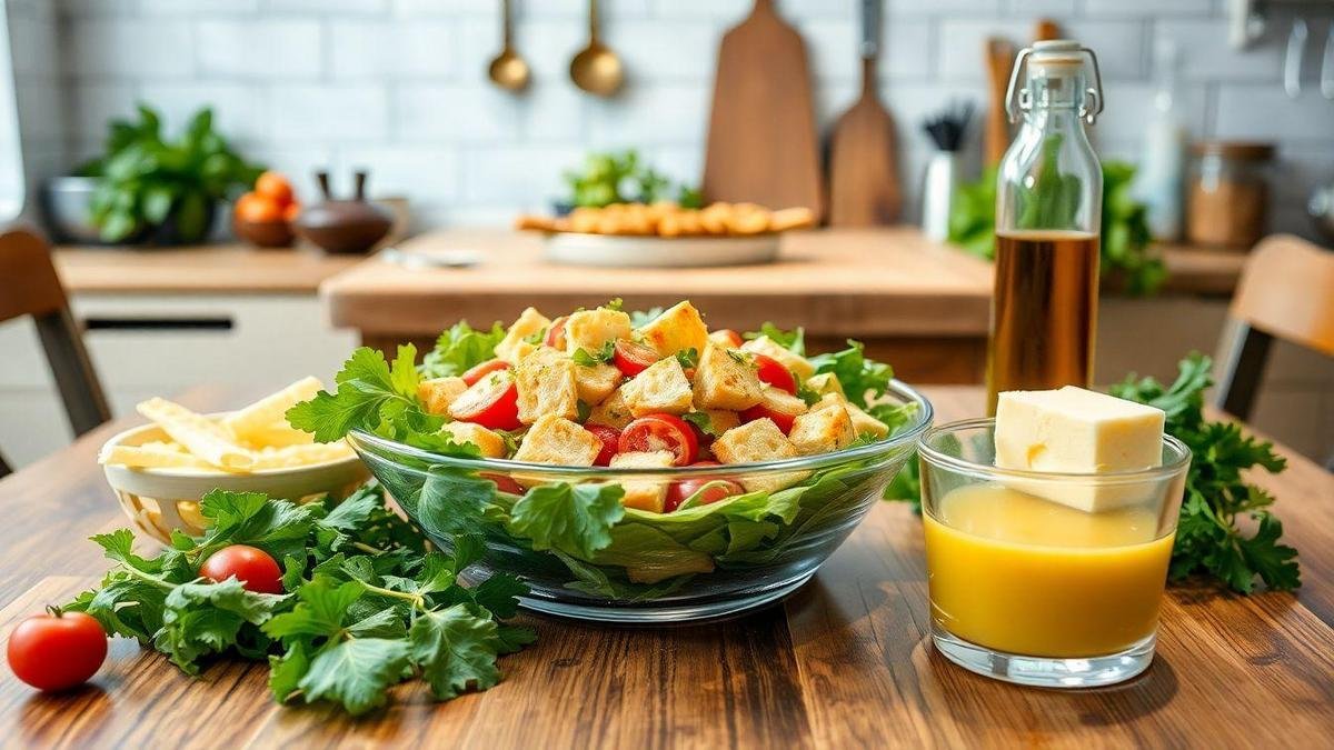 Passo a passo para fazer a salada Caesar perfeita Passo a passo para fazer a salada Caesar perfeita