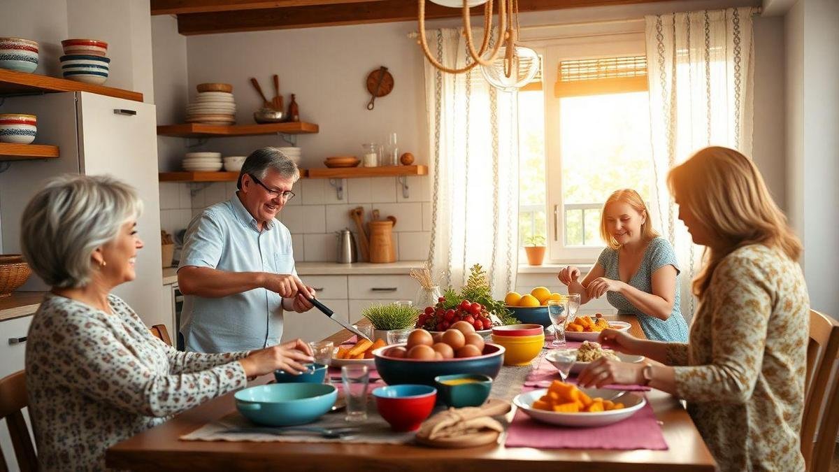 A importância de cozinhar em família