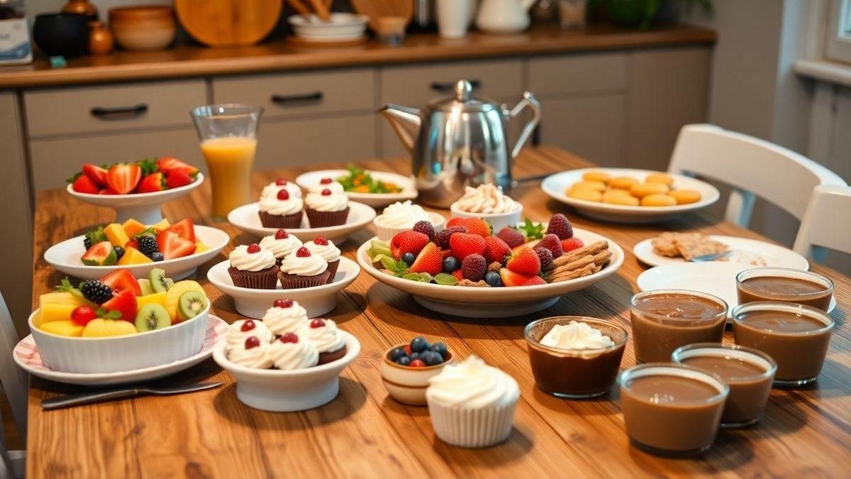 A variedade de receitas rápidas de sobremesa A variedade de receitas rápidas de sobremesa