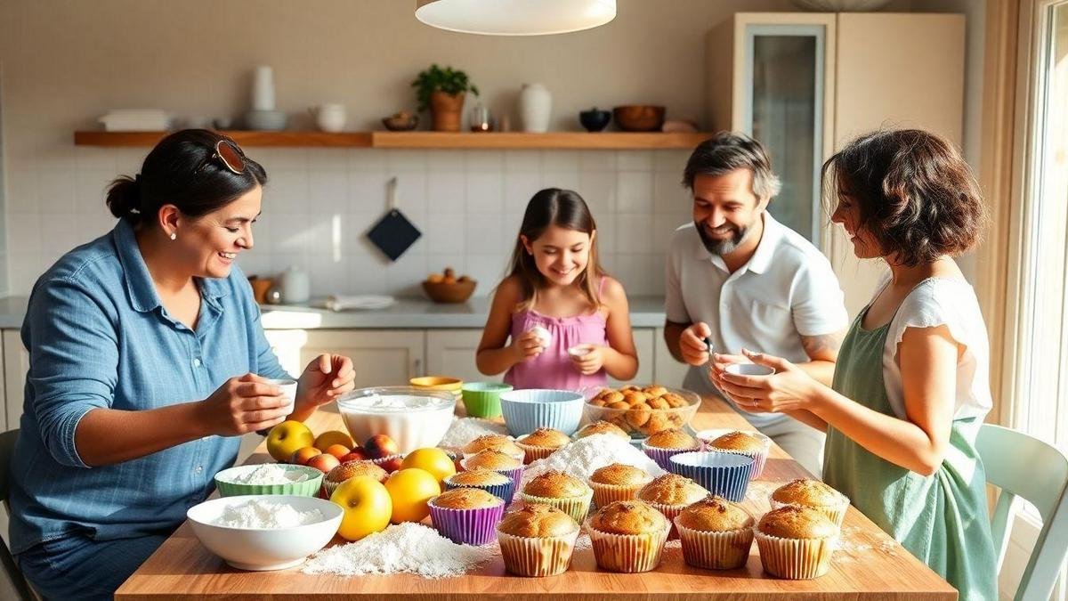 Muffins e a Alegria de Cozinhar Junto com a Família