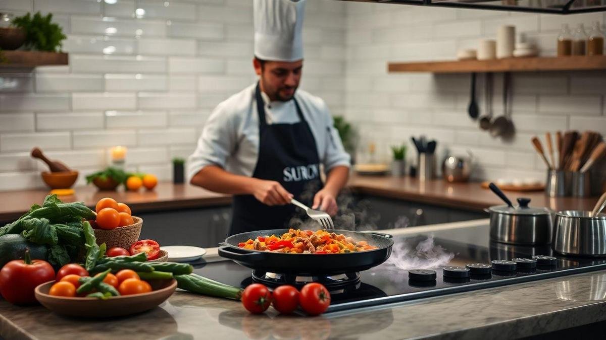 Preparando um jantar rápido e saboroso